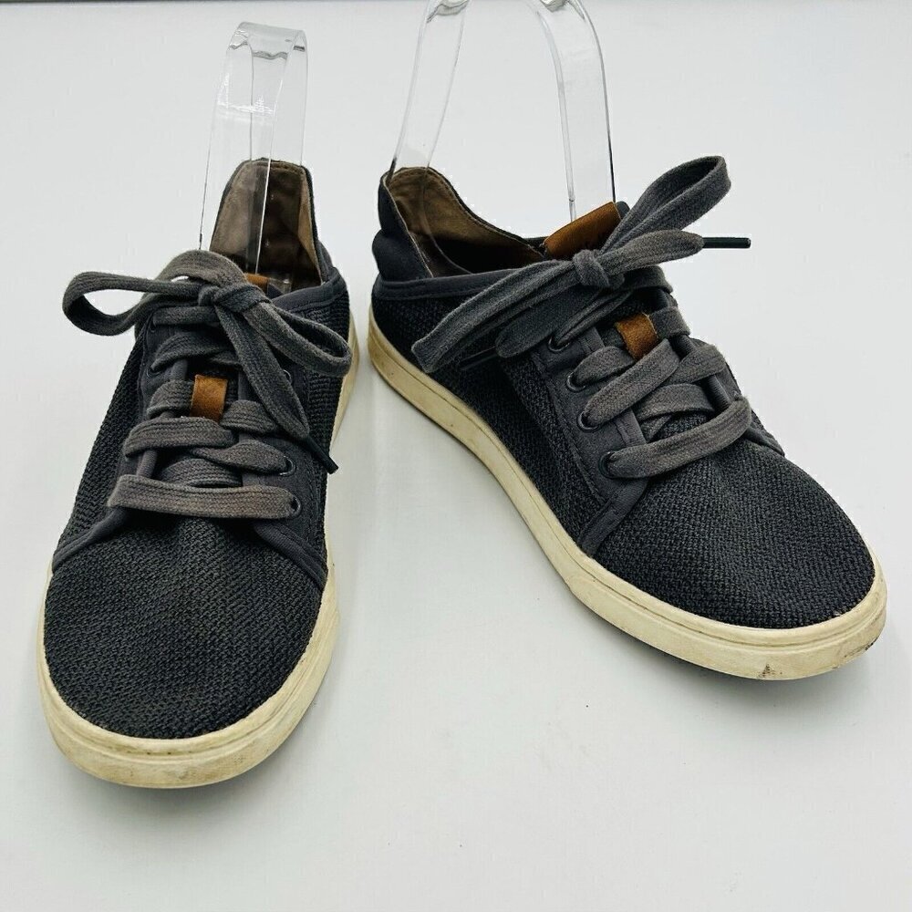 Olukai Pehuea Li Womens Sz 7 Shoes Gray Sneaker Lace Up Mesh Low Top Casual